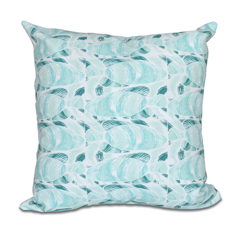 Beach Vacation Square Pillow Cover & Insert, Aqua, 16" H x 16" W