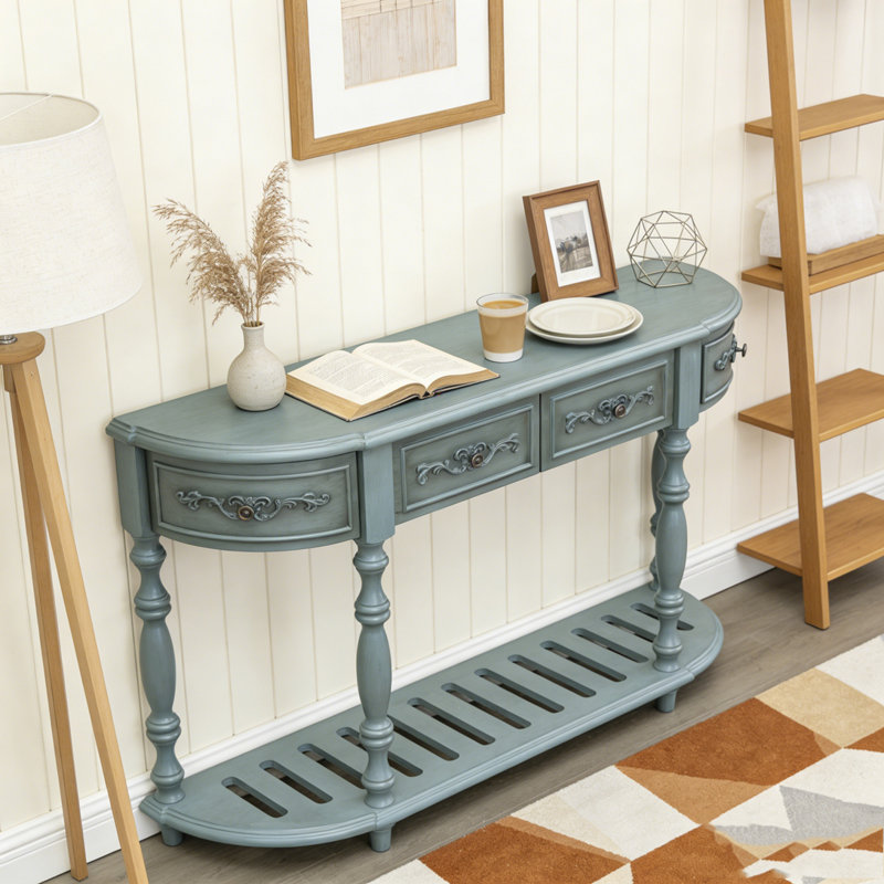 Console 52 po moderne et contemporaine, Bleu antique