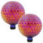 Globe terrestre extérieur festonné rouge - 10 po - ensemble de 2-462465088