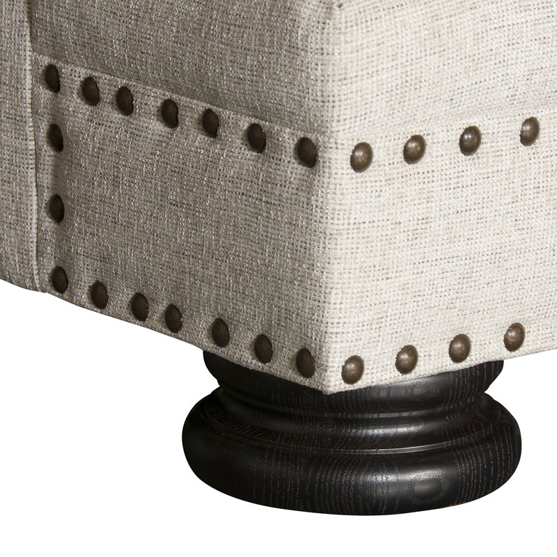 Foster Sofa, Flax 1391-012, Antique Brass