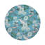 Sous-verres ronds en cuir pivoine Inspira Azur-119015028