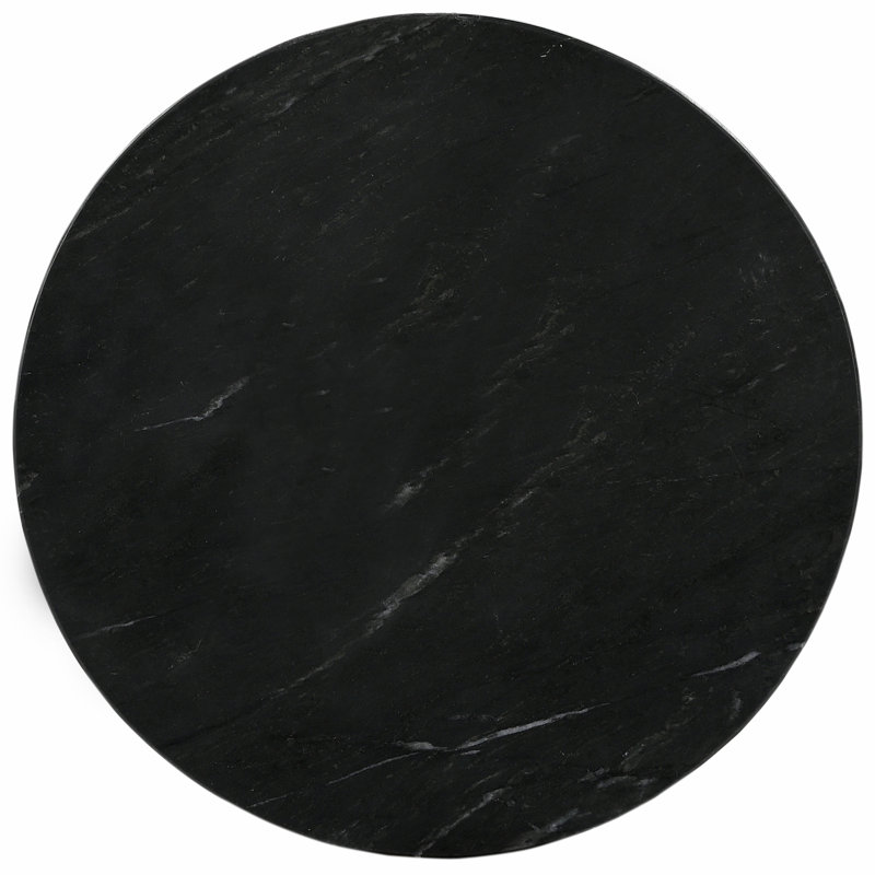 Devlin Marble Drink Table, Black