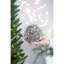 Ornements 4,5 po en forme de feuille / brindille en verre glacé - ensemble de 4 pour arbre de Noël