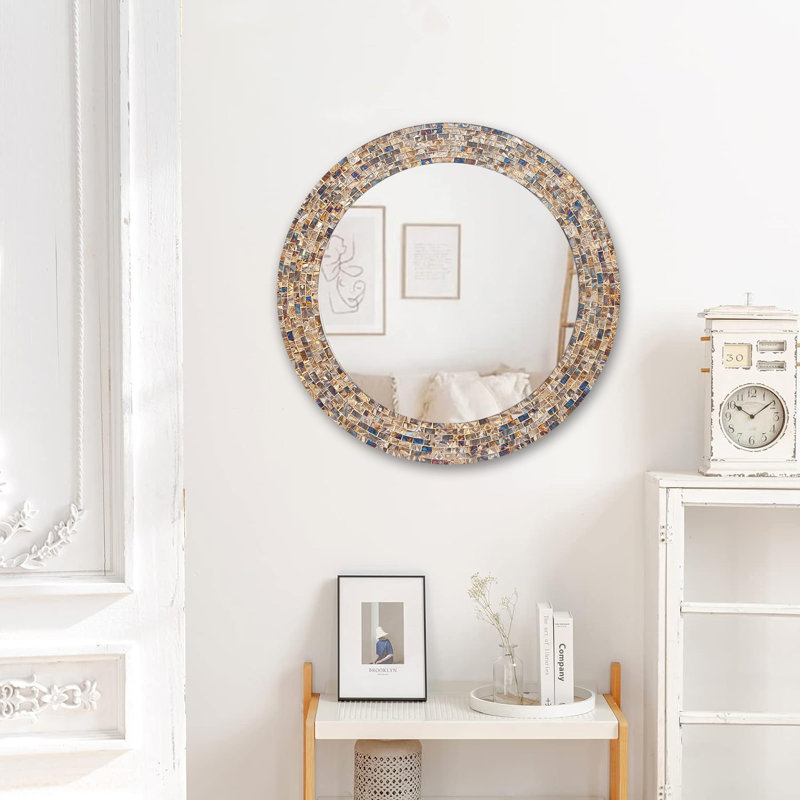 Toolleen Round Mirror, Gold