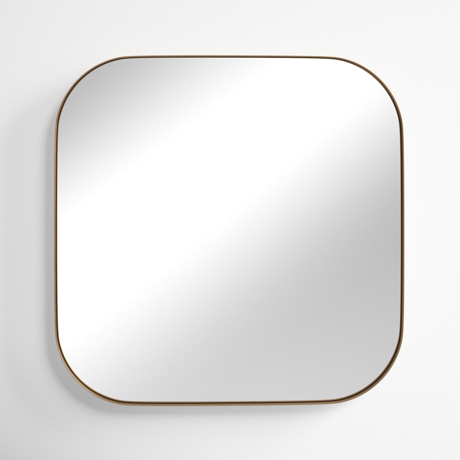 Slade Metal Flat Mirror, 24" x 24", Gold