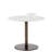 Place Round Marble Top Metal Base Dining Table - White