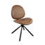 Chaise d'appoint en similicuir brun et noir-68962156