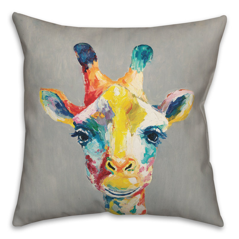 Outdoor Reversible Throw Pillow, Light Gray