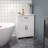 Modern Bathroom Cabinet, Bathroom Floor Cabinet with Doors, White