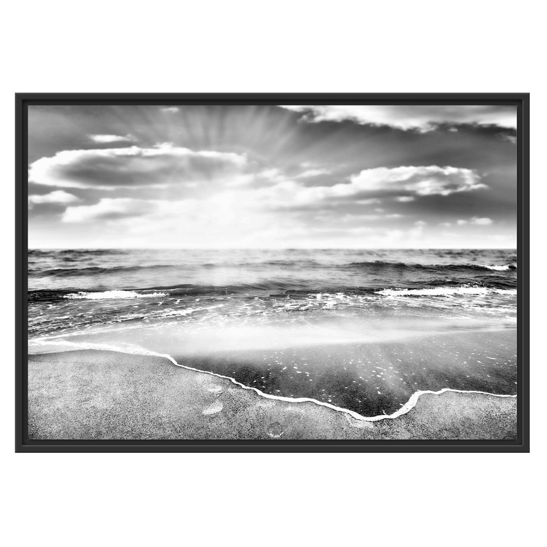 Gerahmtes Wandbild Sonnenschein Beach Strand Himmel