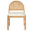 Chaise rembourrée Verona Organic Modern avec dossier cannelé et structure en bois d'hévéa massif pour la cuisine et la salle à manger-130632533-130632535