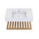 29.53 In. W X 18.11 In. D X 8.15 In. H Single Sink Wall-Mounted Bath Vanity In Natural Wood With White Acrylic