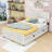 Elegant Velvet Upholstered Bed with Twin Trundle-1428852804-1428852807