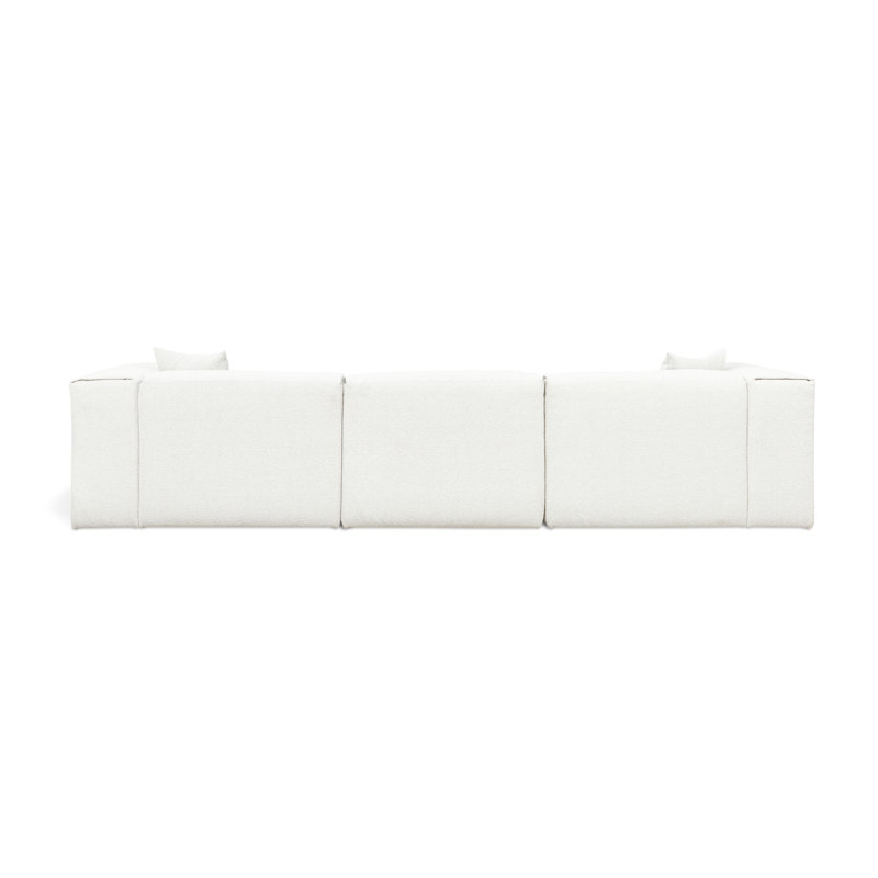 Nest Modular 4-PC Sectional, Bone Boucle