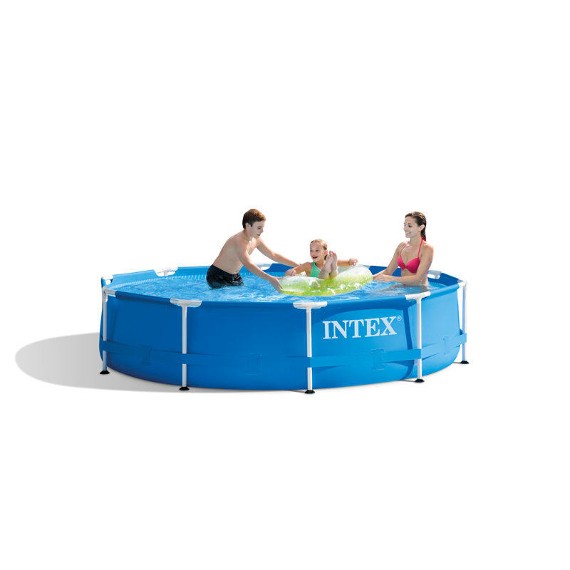 Plastic Round Frame Set Pool 76cm H x 305cm W x 305cm L , with Pump Included