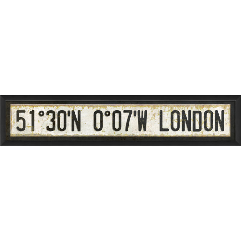 « london city coordinates », art textuel encadré