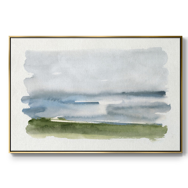 «Coastline Splash II», reproduction sur toile encadrée, H 25 po x l 37 po x P 2 po, Or