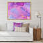 Reproduction d'art sur toile mauve abstraite mauve de luxe-67394294-67394301