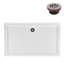 Base de douche en acrylique de coin Streamline l 60 po x P 36 po, drain inclus