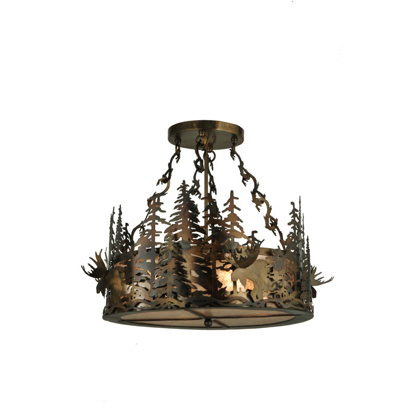 Moose At Dusk 4 - Light Chandelier