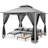 10'x10' Outdoor Gazebo Canopy, Canopy Tent with Mosquito Netting-84912614
