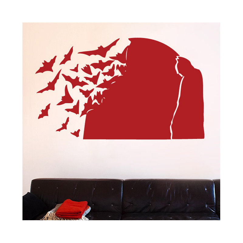 Animals Wall Decal, Dark Red, Medium