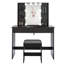 Ensemble coiffeuse avec tabouret et miroir Davisboro-401977709