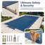 Couverture de sécurité durable pour piscine creusée - couverture en filet d'hiver 20X40 Ft avec quincaillerie complète-126161601-126161605