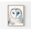 Art mural Silas Owl Vet Office, ferme au-dessus d'une cheminée, cadeau animal sauvage pour impression de grand-mère, décor de chambre d'enfant