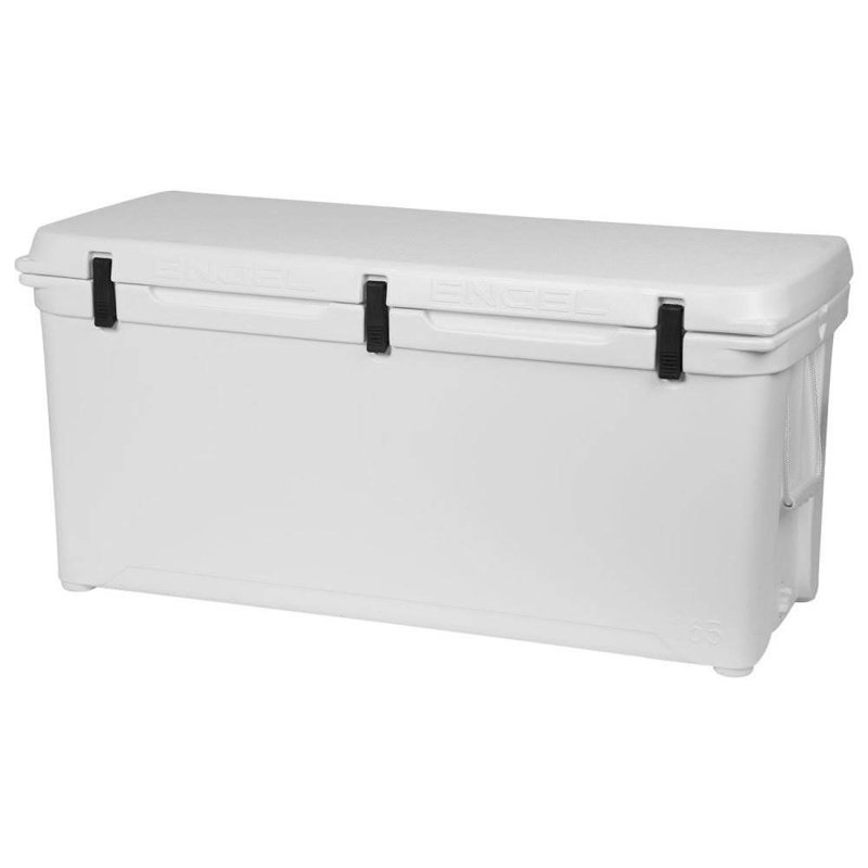 Glacière rotative moulée haute performance 27 gallons 130 canettes Engel, Blanc