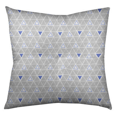 Coussin de sol classique à motif de triangles dessinés à la main