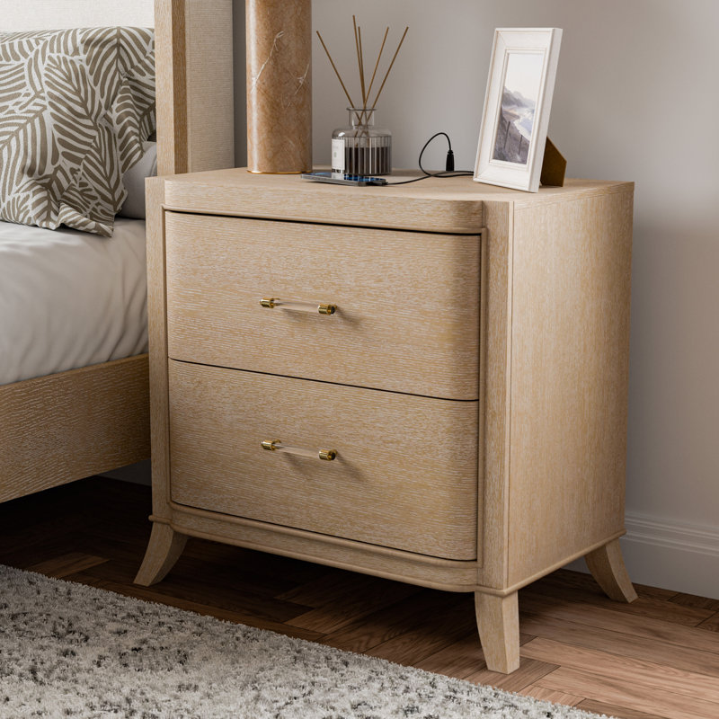 Stanger 2-Drawer Wood Nightstand