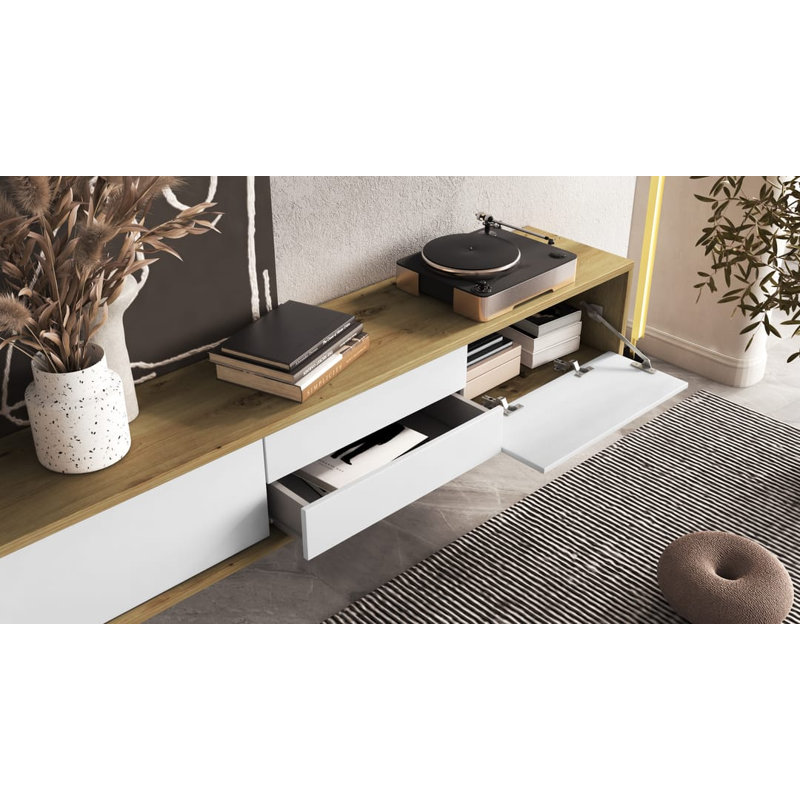 Shirel Unfinished TV Stand for TVs up to 70", White
