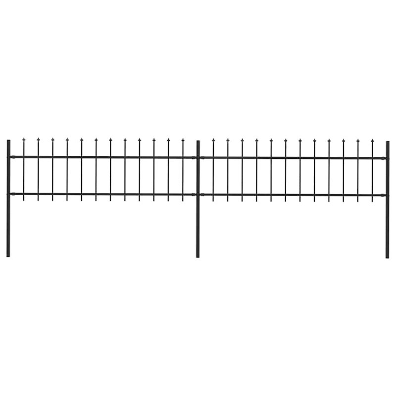 Clôture en métal noir Kimmswick, H 11,2 pi x l 3,6 pi