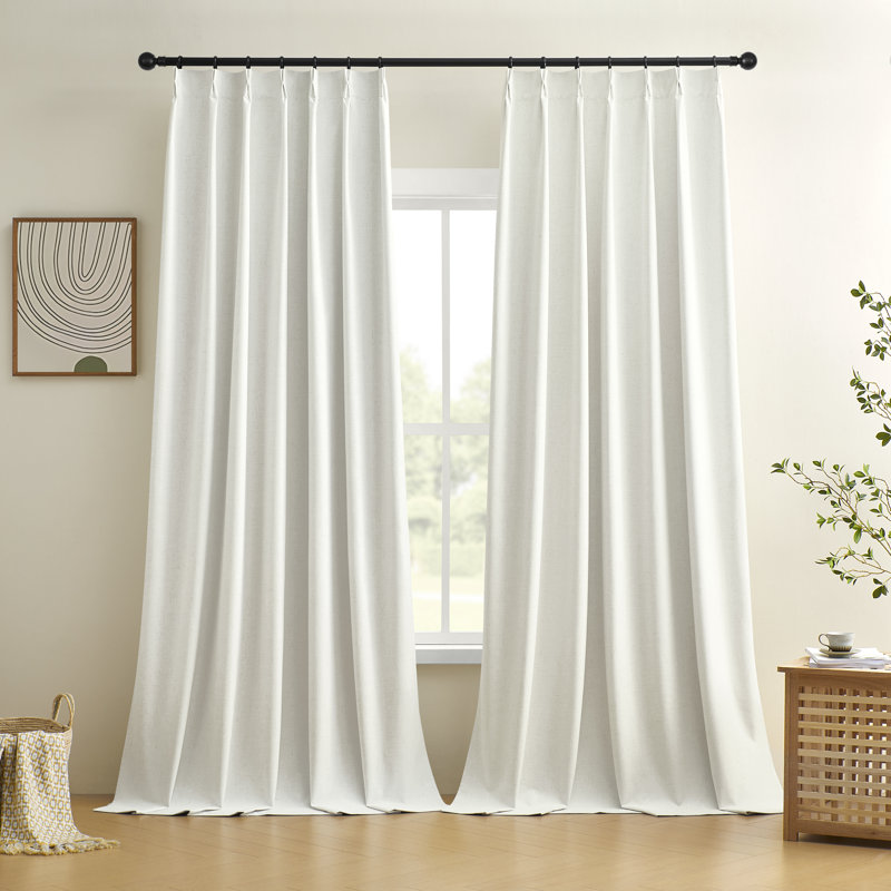 Paire de rideaux isolants 100% occultant, 40"W x 72"L, Ivory