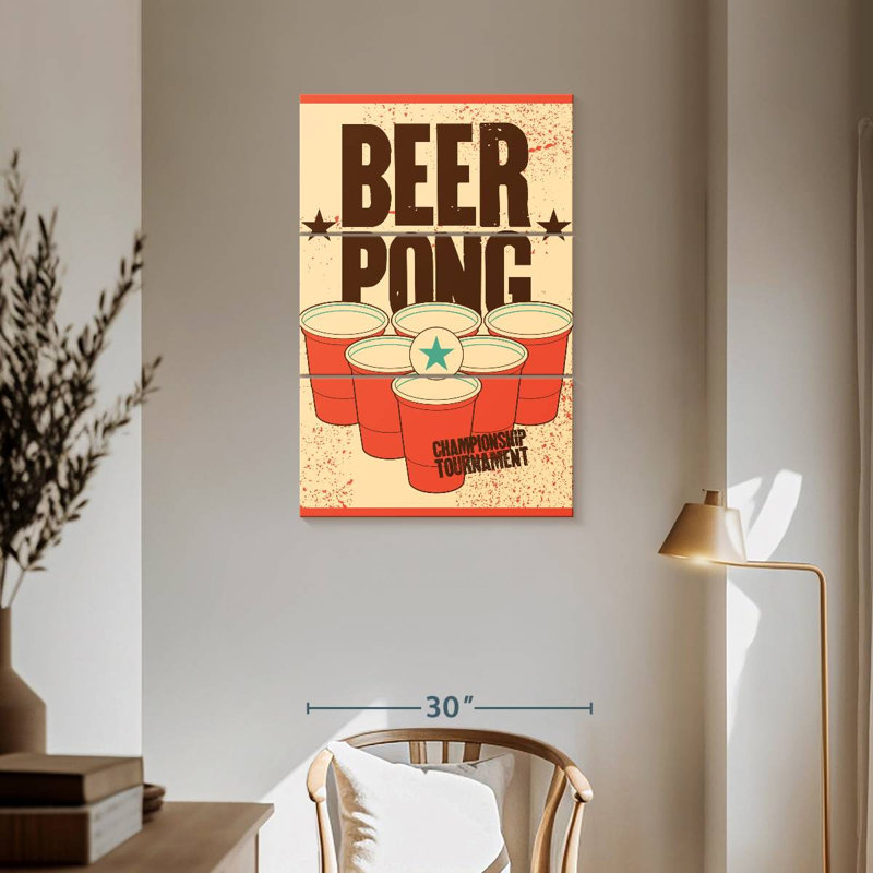 Tergel Beer Pong Tournament, 57" H x 36" W