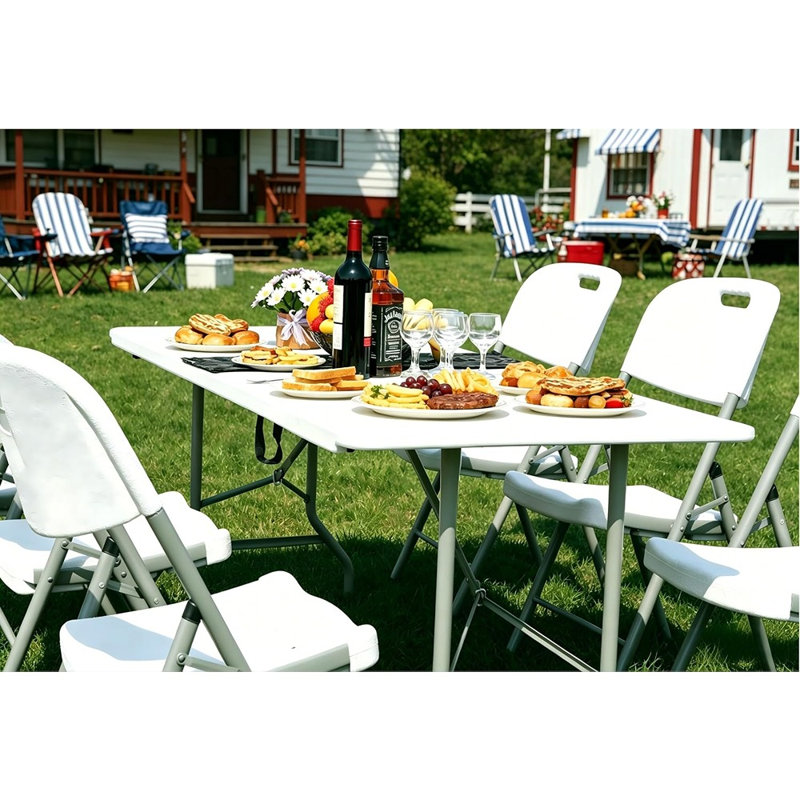 Table de banquet pliante robuste en plastique