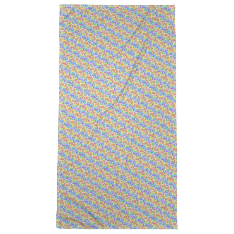 Katelyn Elizabeth Cotton Blend Bath Towel, Alternating Pastel