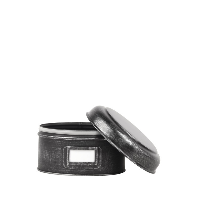 Borough Wharf Box, 13cm H x 25cm W x 25cm D, Antique Black