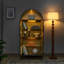 Armoire de rangement arquée moderne de style rétro avec lampe et armoire de salon-753415383