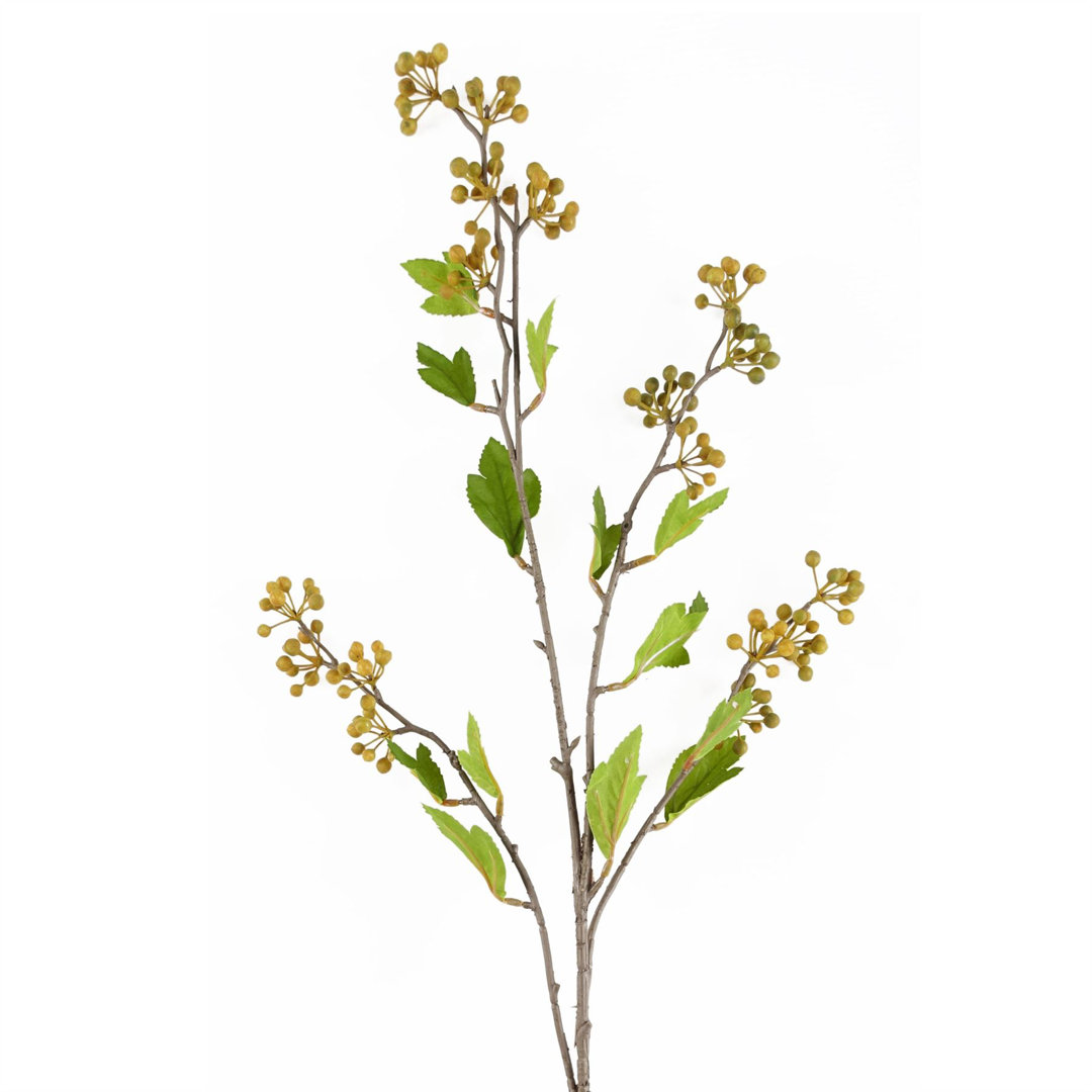 Pack of 6 x 90cm Yellow Berry Stem