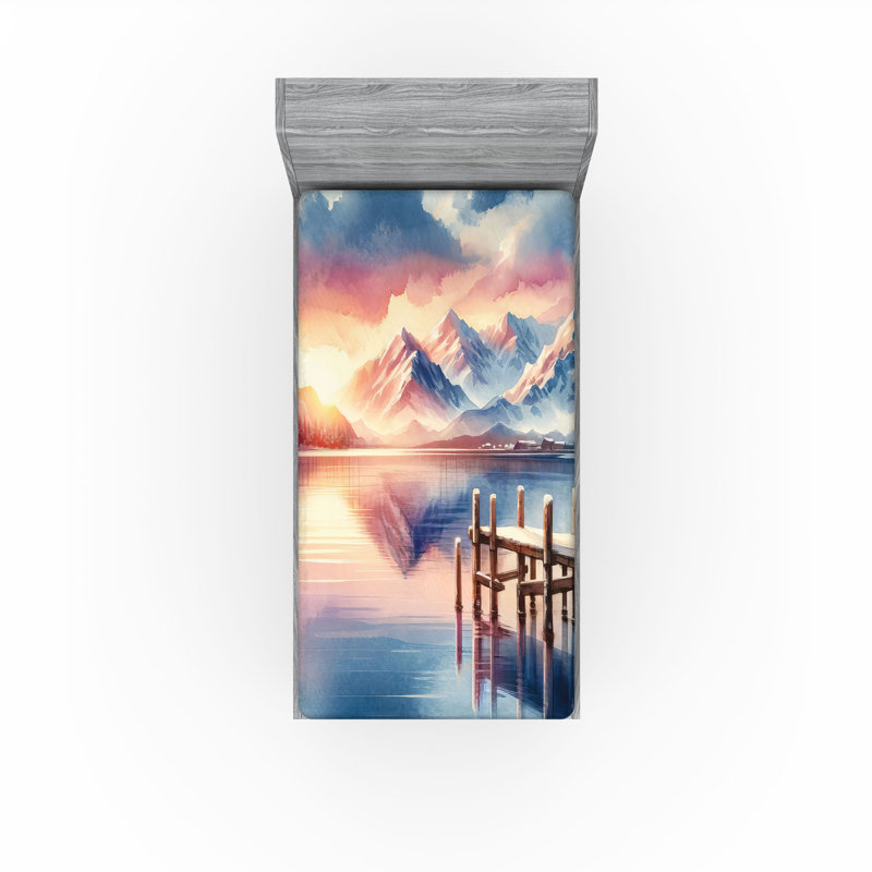 Drap-housse Ambesonne Lake, Simple