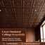 Tuile de plafond en PVC texturé 24 po Marseille en cuivre antique Marseille-100239082-100557624