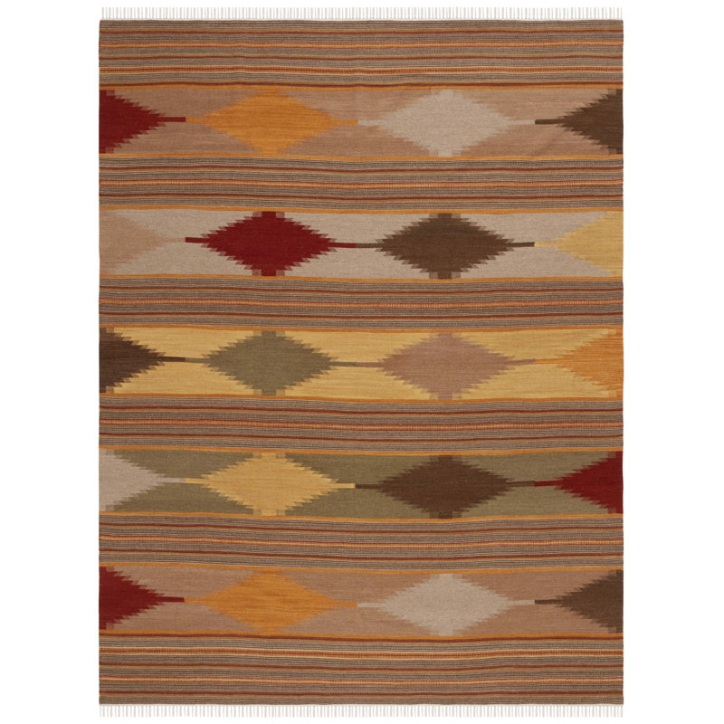 Bennett Hand Woven Wool Southwestern Rug, Rectangle 8' x 10'