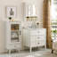 Armoire de rangement en bois, rangement pour salle de bain à 2 portes, armoires à pharmacie avec miroir, tablette ajustable avec portes et 3 paniers de style mural