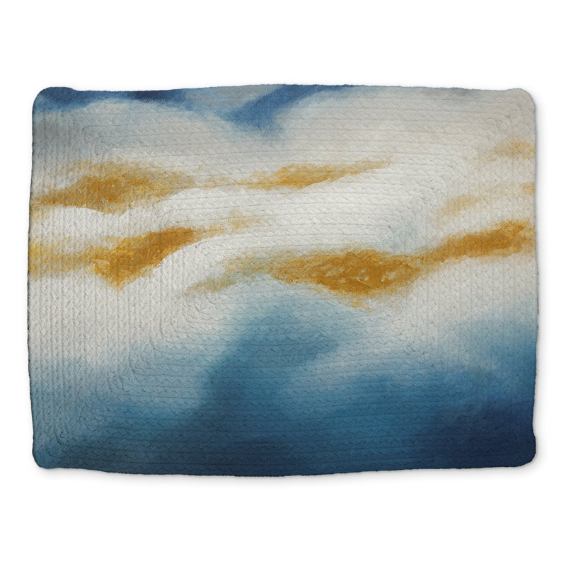 Abstract Clouds Braided Placemat - Modern Bedroom Decor