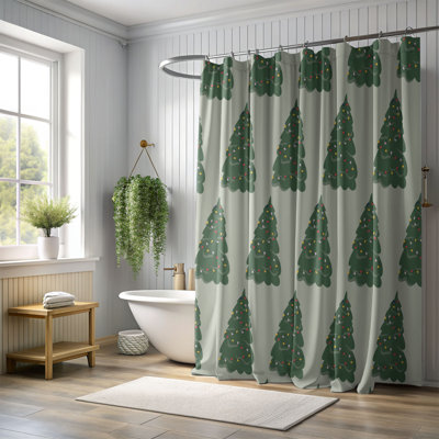 Festive Flair - 1 Piece Standard Shower Curtain