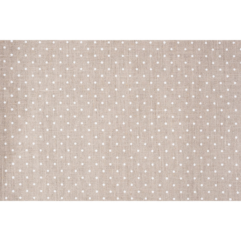 Catlett Linen Blend Upholstered Storage Bench, Grey, 32cm H x 106.68cm W x 36.9cm D, Polka Dots