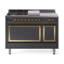 ILVE Nostalgie II Noblesse 48 in Dual Fuel Range, 5 Burner, Griddle, Frenchtop-919351335-919355342