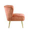 Chaise d'appoint en velours capitonné Maisey-Rae